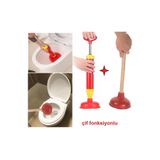 Depolife wc klozet pompası kaucuk başlıklı güçlü vakum pompa sifon tuvalet lavabo evye küvet tıkanık açma