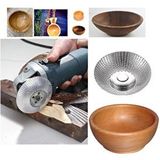 Depolife Wood Ahşap Törpü Eğe Diski 85mm Kuksa Tabak Bardak Oyma Oval Çerezlik Için Kubbeli Silindir Yapı Gri