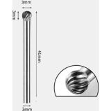 Depolife Yoğun Karbür Çelik Tungsten 3mm Cnc Router Dremel Vb. Gravür Makinesi Için Top Carbide Uç