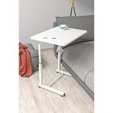 Depolife Yükseklik Ayarlı Laptop Sehpası Kahvaltı Ders Çalışma Bilgisayar Ofis Yemek Çocuk Masası Metal Ayak Krem