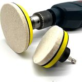 Depolife Yün Keçe Parlatma Pedi 115 mm Destekli Pad Matkap Adaptörü Seti Cam Metal Çelik Parlatma Polisaj Seti