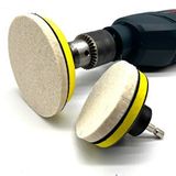 Depolife Yün Keçe Parlatma Pedi 115MM Destekli Pad Matkap Adaptörü Seti Cam Metal Çelik Parlatma Polisaj Seti