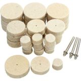 Depolife Yün Matkap Ucu Polisaj Cila Parlatma Keçesi 13/25/30 mm 30 Adet + 3 Aparat