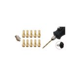 Depomega 11 Parça Gravür Için Pirinç Mandren Pens Seti 0.5-3.2 mm