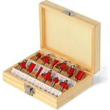 Depomega 12 Parça Freze Uç Takımı Ahşap Oyma Ağaç Delme Çantalı Set 6 mm
