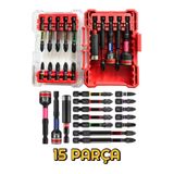 DepoMega 15 Parça Bits Uç Somun Adaptörü ve Uzatma Adaptörlü Set Özel Kutulu