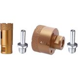 Depomega 2’li Set 38 mm ile 65 mm Granit Mermer Seramik Delme Panç Matkap Aparatlı M14