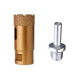 Depomega 35 mm Granit Mermer Seramik Delme Panç Spiral ve Matkap Için Aparatlı M14 - Altın