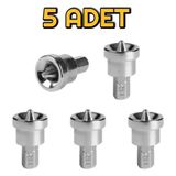 Depomega 5 Adet Alçıpan Vidalama Şapkalı Ph2 Bits Uç 25 mm Stoplamalı - Gri