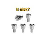DepoMega 5 Adet Alçıpan Vidalama Şapkalı PH2 Bits Uç 25 mm Stoplamalı