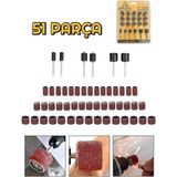 Depomega 51 Parça Mini Ahşap Metal Zımparalama Taşlama Seti Matkap Gravür Uç - 1.5 cm - Çok Renkli