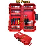 Depomega 53 Parça Vidalama Bits Uç Seti Mıknatıslı Özel Kutulu Yıldız Torx Alyan Somun Adaptörlü - 19 cm x 9,5 cm - Çok Renkli