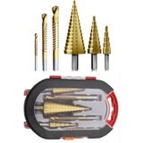 Depomega 6 Parça Kademeli Matkap Ucu Sac Delme Seti Özel Kutulu - 10 mm - Altın