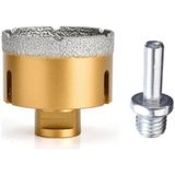 Depomega 60 mm Granit Mermer Seramik Delme Panç Spiral ve Matkap İçin Aparatlı M14 - Altın