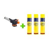Depomega Ws-509c 1300 Derece Profesyonel Pürmüz Kafa Çakmak + Gaz 3 Adet Çok Renkli