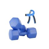 Depomiks Avm Dambıl Seti 5 Kg X 2 Adet 10 Kg Ağırlık Seti Dumbell Set + Ayarlı El Yayı Bilek Kas Güçlendirme