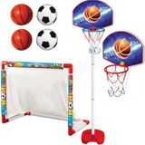 Depomiks Avm Futbol Kalesi + Ayaklı Basketbol Potası Erkek Çocuk Oyuncakları - Oyuncak Futbol Kalesi