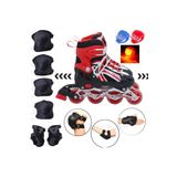 Depomiks Avm Paten Ayarlanabilir 2+1 Işıklı Metal Gövde Alıştırma Pateni Çantalı+Dizlik +Tek Led