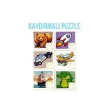 Depomiks Avm Puzzle Eğitici Zeka Geliştirici Kaydırmalı Oyuncak 6 Adet Yapboz