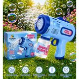 Depomiks Otomatik Pilli Işıklı Köpük Tabancası Otomatik Işıklı Baloncuk Tabanca Bubble Gun Çocuk Oyuncağı - Açık Mavi