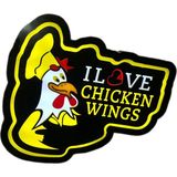 Deport Chicken Wings Yazılı Görsel Tabela 3D LED Neon Işıklı Kutu Harf Tabela