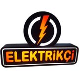 Deport Elektrikçi Yazılı Görsel Tabela 3D LED Neon Işıklı Kutu Harf Tabela