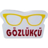 Deport Gözlükçü Yazılı Görsel Tabela 3D LED Neon Işıklı Kutu Harf Tabela