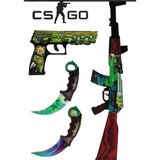 Deposundan Al Ahşap Cs - Go AK47 Ateş Yılanı Skin Kaplama Oyuncak Set