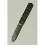 Depotrend Özel Üretim Damascus Çelik Karbon Fiber Kabzeli Katlanır Çakı (17 Cm)