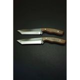 Depotrend Tanto Profil Doğal Ahşap Kabzalı Kamp Ve Bushcraft Bıçağı