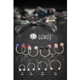 depozoom Şambala 316L Cerrahi Celik Halka Piercing Gümüş