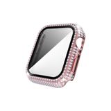 Deppo Trend Apple Watch 45mm 7/8/9 Uyumlu Kılıf Ekran ve Kasa Koruyucu Parlak Büyük Taşlı Watch Kasa Koruma