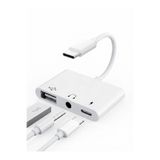 Deppo Trend iPad/iPhone 15/15 Plus/15 Pro/15 Pro Max/16 Plus/16 Pro/16 Pro Max/17 Air/17 Pro/17 Pro Max/18 Fold/18 Pro/18 Pro Max Uyumlu Type-C To USB Type-C 3.5mm Jack Çevirici Kulaklık/Şarj/OTG Dönüştürücü