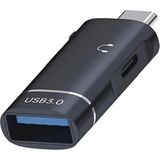 Deppo Trend Type-C To USB 3.0 + Type-C Otg & Kulaklık Dönüştürücü –2 In 1 Çoklu Kullanım Metal Çevirici Adaptör - Standart