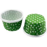 Depposite Cupcake Kalıbı Büyük Boy 62*40 mm - 50'li Puantiyeli Yeşil