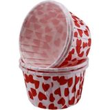 Depposite Cupcake Kalıbı Büyük Boy 62*40MM Desenli - 50'li Kalp Desenli
