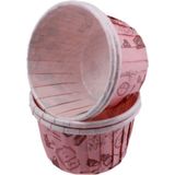 Depposite Cupcake Kalıbı Büyük Boy 62*40MM Desenli - 50'li Pembe Mutfak Desenli