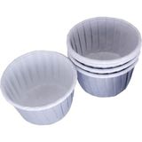Depposite Cupcake Kalıbı Büyük Boy Düz Renk 62*40 mm - 100 Adet Gri