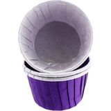 Depposite Cupcake Kalıbı Büyük Boy Düz Renk 62*40 mm - 100 Adet Mor