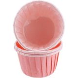 Depposite Cupcake Kalıbı Büyük Boy Düz Renk 62*40 mm - 100 Adet Pembe