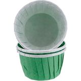 Depposite Cupcake Kalıbı Büyük Boy Düz Renk 62*40 mm 100 Adet Yeşil