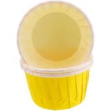 Depposite Cupcake Kalıbı Büyük Boy Düz Renk 62*40 mm - 50 Adet Sarı