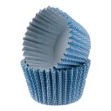 Depposite Cupcake Kalıbı Pet Kapsül Kek KALIBI48X34 mm - 100 Adet Mavi Küçük Puanlı