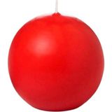 Depposite Dekoratif Top Mum Küre Yuvarlak Mum Soft Renk 8 cm Kırmızı