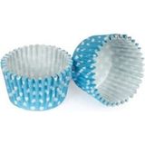 Depposite Kek Kalıbı 52*45 mm Kağıt Cupcake Kağıdı - 100'LÜ Puantiyeli Mavi