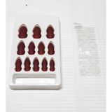 Depposite Mat Bordo Tak Çık Tırnak Seti Yapışkanlı Takma Tırnaklar 12 Li