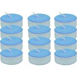 Depposite Mavi Dekoratif Mini Tea Light Yuvarlak Mum 50'li