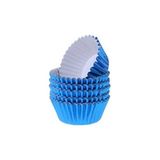 Depposite Metalik Folyo Cupcake Kalıbı Muffin Pet Kapsül No:3 - 150 Adet Saks Mavi 3.5 cm
