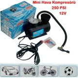 Depposite Oto Lastik Şişirme Kompresörü 250 Psi Hava Pompası 12 Volt