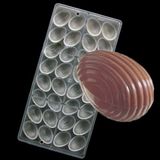 Depposite Polikarbon Çikolata Kalıbı Küçük Çizgili Yumurta 3 x 2 x 1,5 cm
